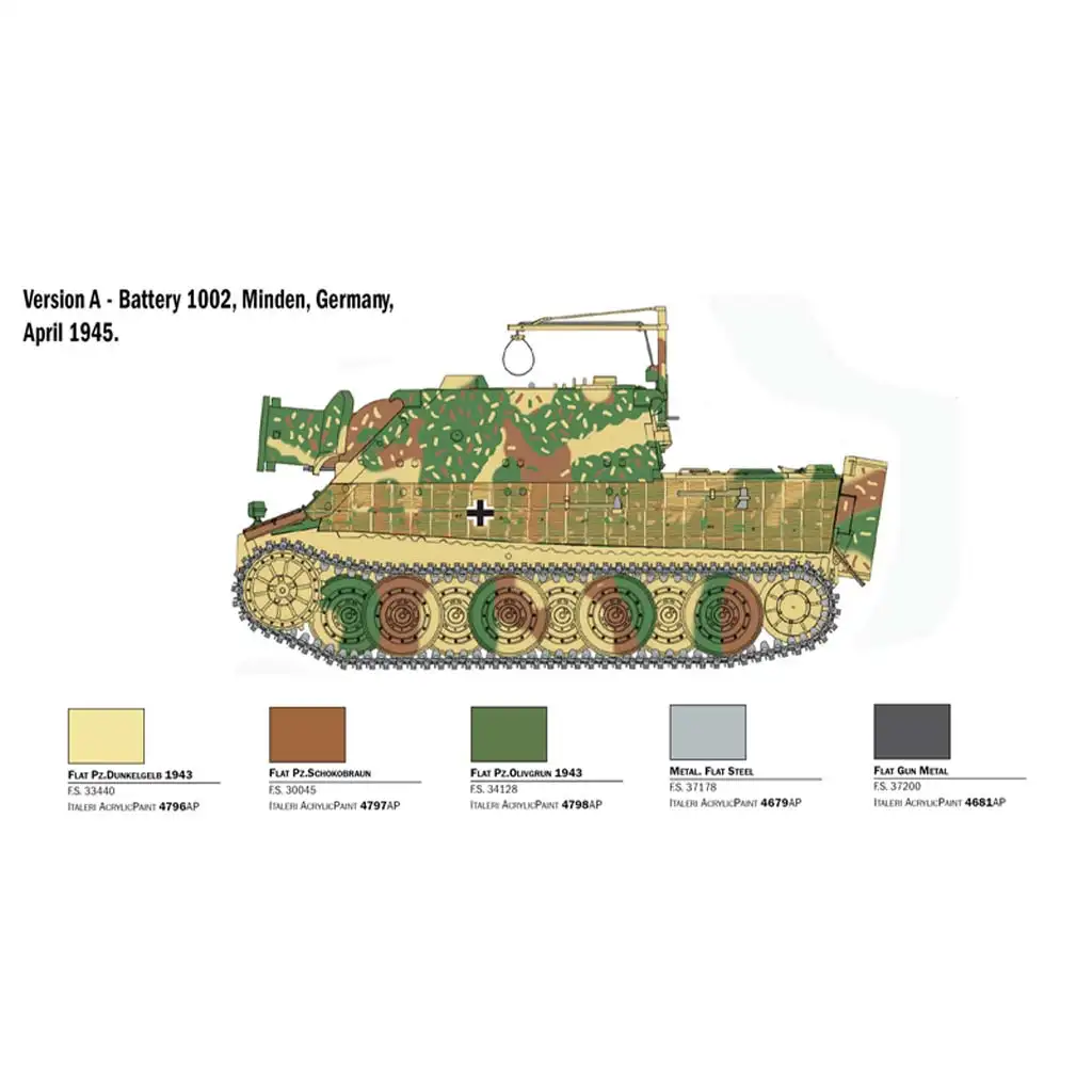 imagen de Italeri 1/35 38 cm RW 61 auf STURMMORSER TIGER tanque maqueta 3