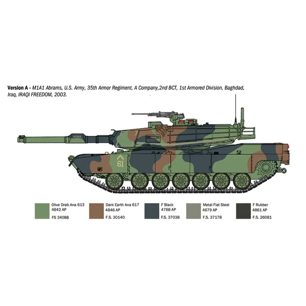 imagen de Italeri 1/35 tanque M1A1 Abrams maqueta 3