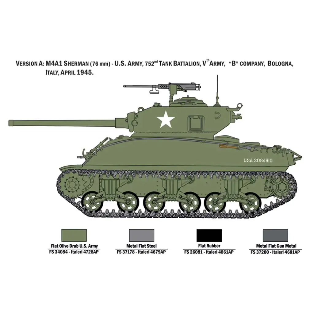 imagen de Italeri 1/35 tanque M4A1 SHERMAN con tripulación americana maqueta 2