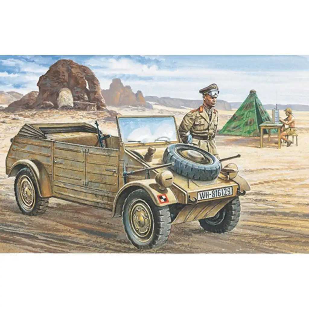 imagen de Italeri 1/35 VW Tipo 82 Kübelwagen vehículo militar maqueta 2
