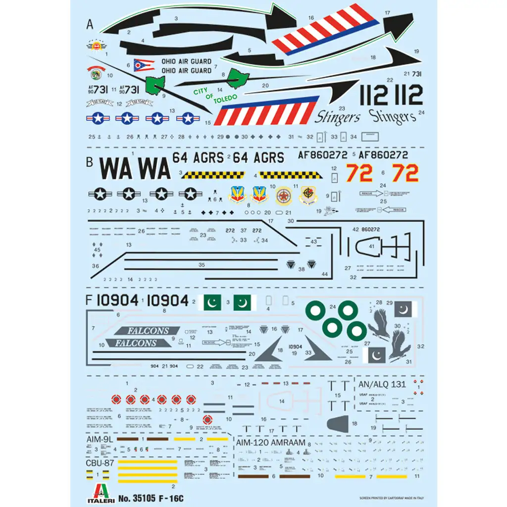 imagen de Italeri 1/48 F-16C Fighting Falcon caza modelo 2