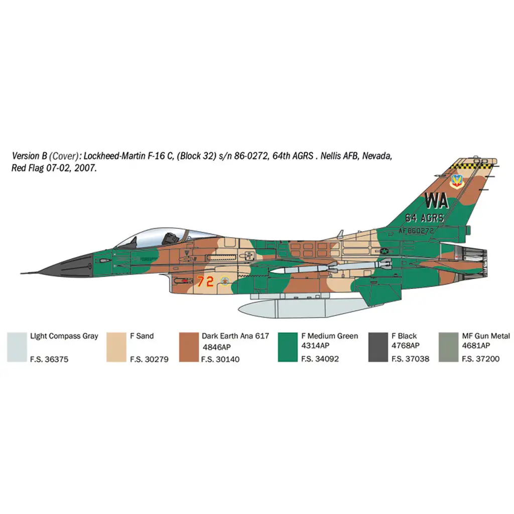 imagen de Italeri 1/48 F-16C Fighting Falcon caza modelo 4