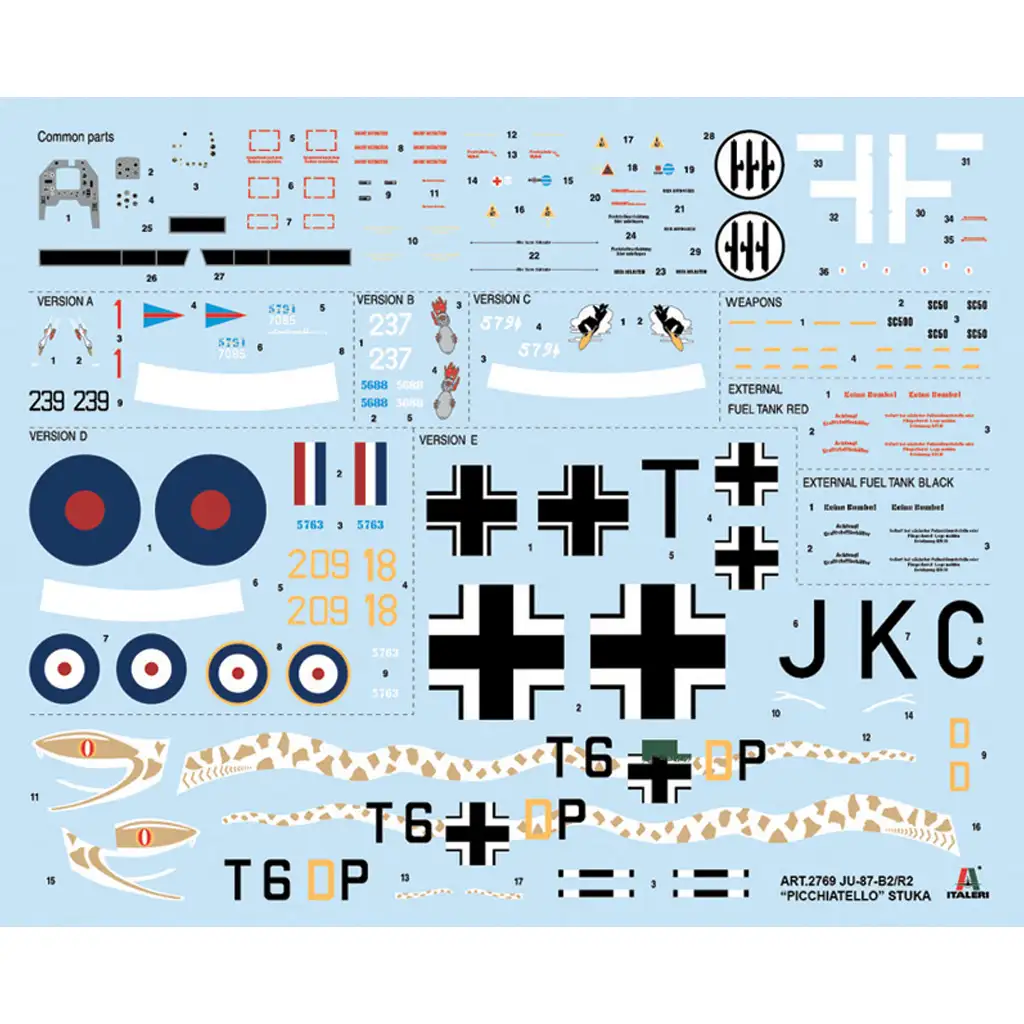 imagen de Italeri 1/48 Ju 87 B-2/R-2 Picchiatello modelo de avión 2