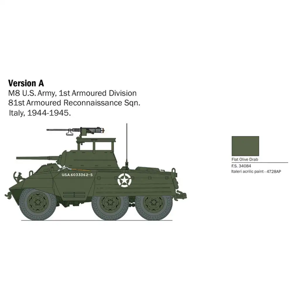 imagen de Italeri 1/56 M8/M20 tanque maqueta 3