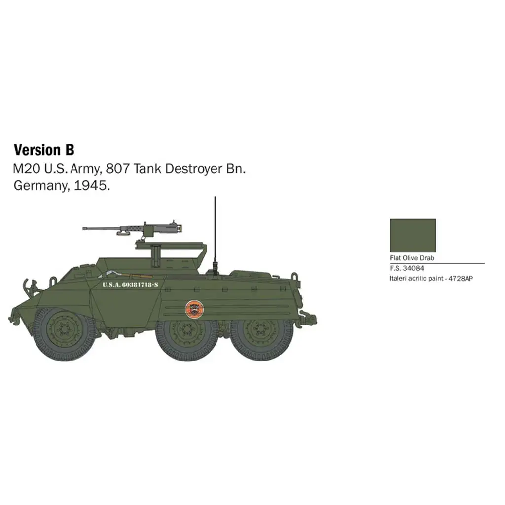 imagen de Italeri 1/56 M8/M20 tanque maqueta 4