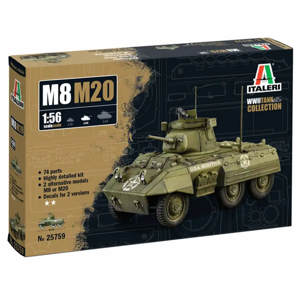 imagen de Italeri 1/56 M8/M20 tanque maqueta 1