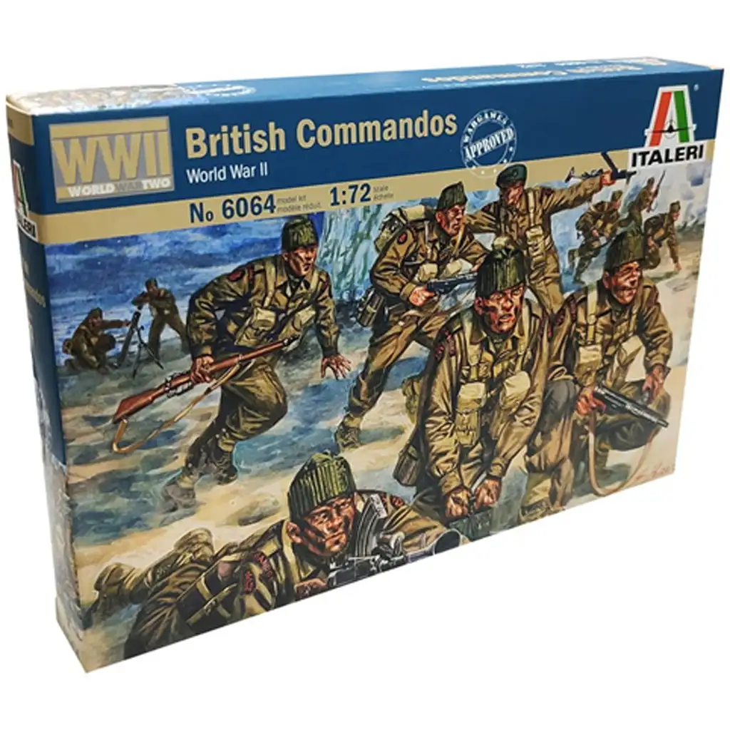 imagen de Italeri 1/72 Comandos Británicos Figuras de Soldados Modelo 1