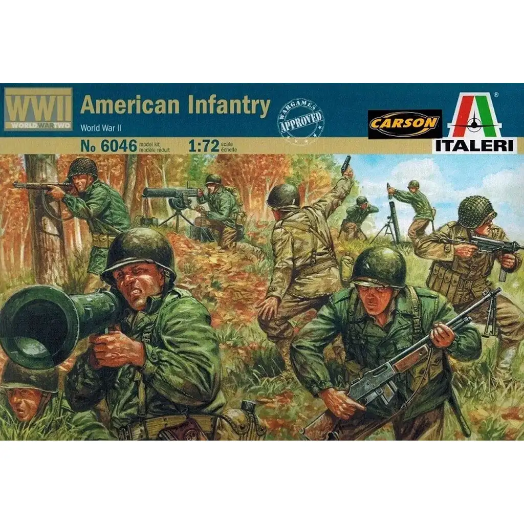 imagen de Italeri 1/72 Infantería Americana de la Segunda Guerra Mundial. figuras de soldado maqueta 1