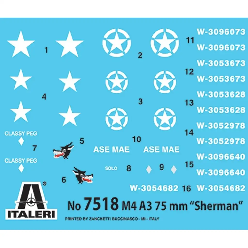 imagen de Italeri 1/72 M4A3 75mm tanque Sherman set de maqueta de 2 piezas 2