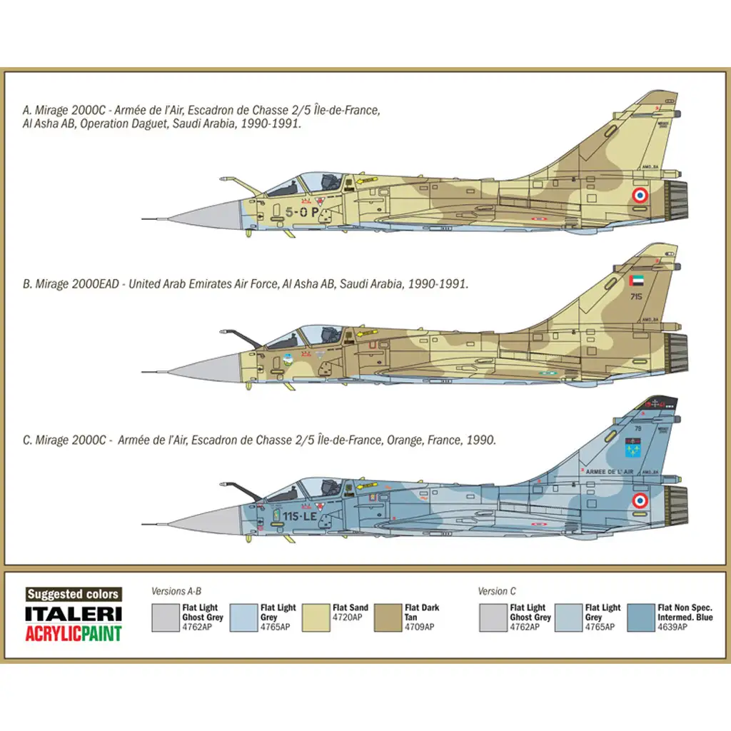 imagen de Italeri 1/72 Mirage 2000C caza modelo 3