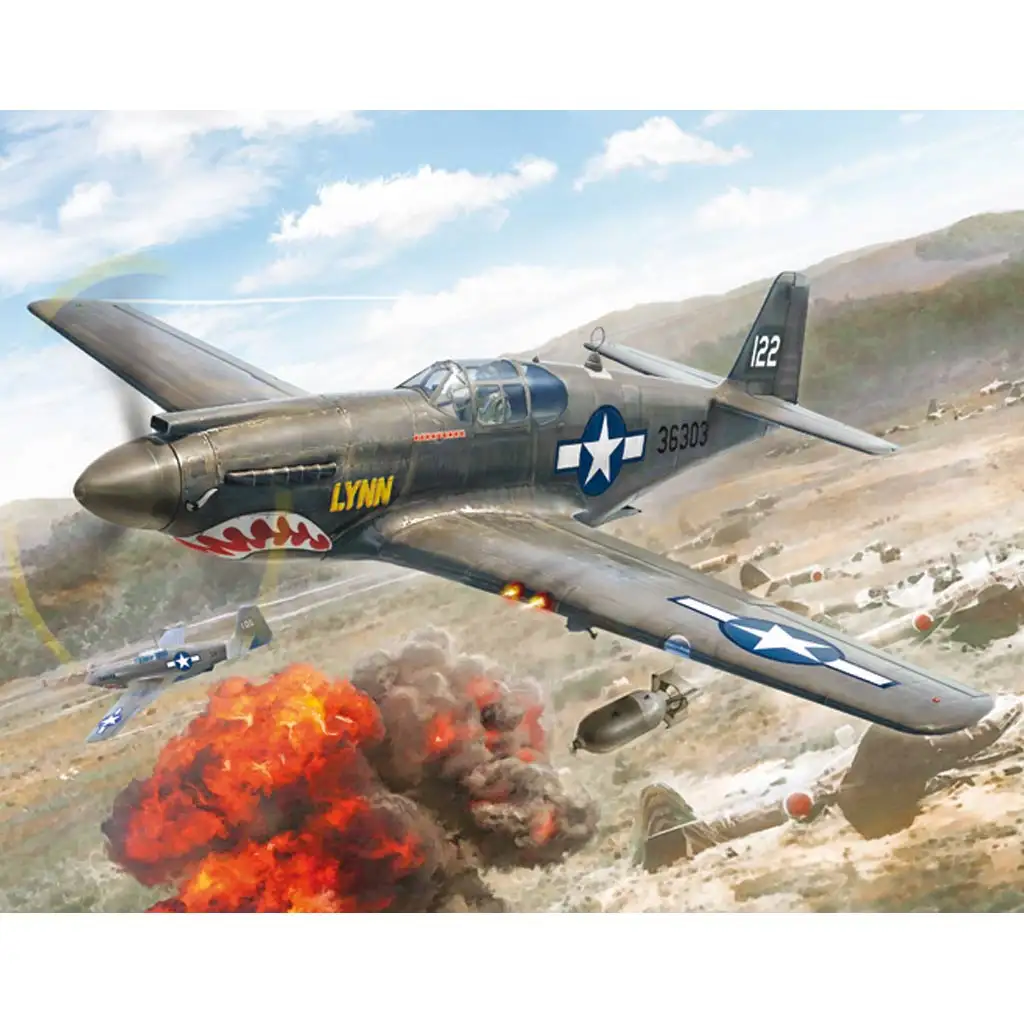 imagen de Italeri 1/72 P-51A Mustang caza maqueta 6