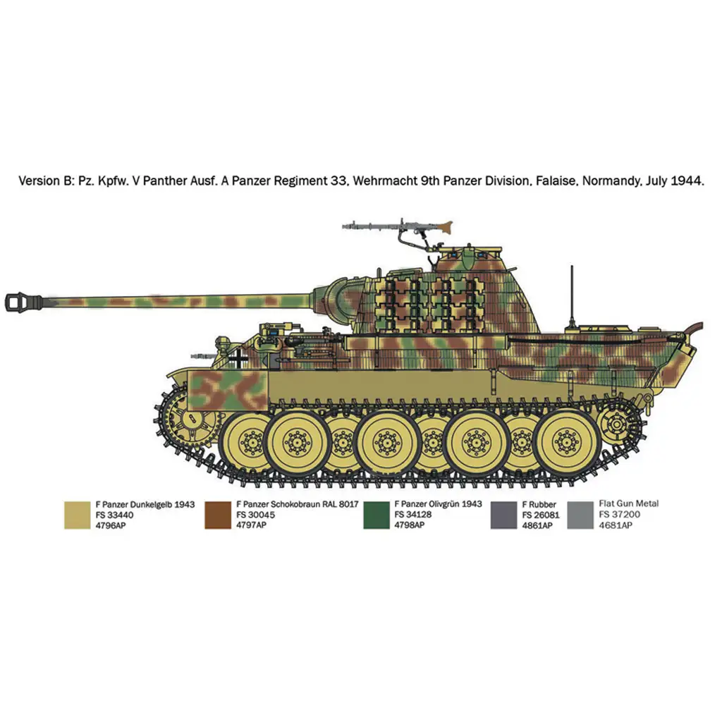 imagen de Italeri 1/72 Pz. Kpfw. V Panther Ausf. A tanque modelo 4
