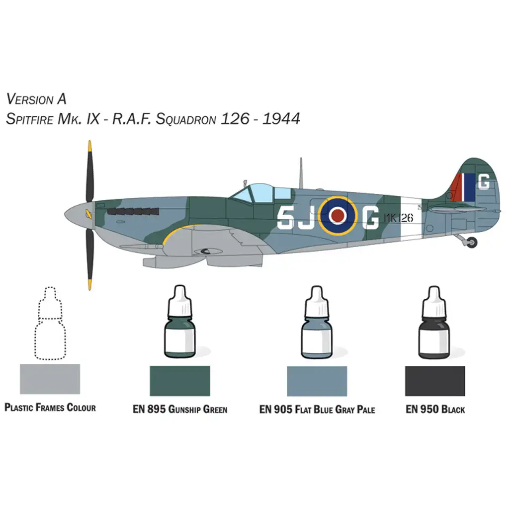imagen de Italeri 1/72 Spitfire Mk. IX modelo de avión 3