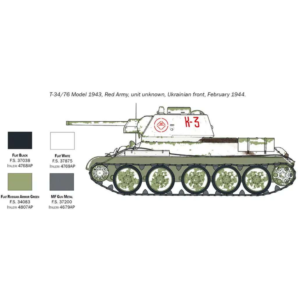 imagen de Italeri 1/72 T-34/76 Modelo 1943 tanque maqueta 4