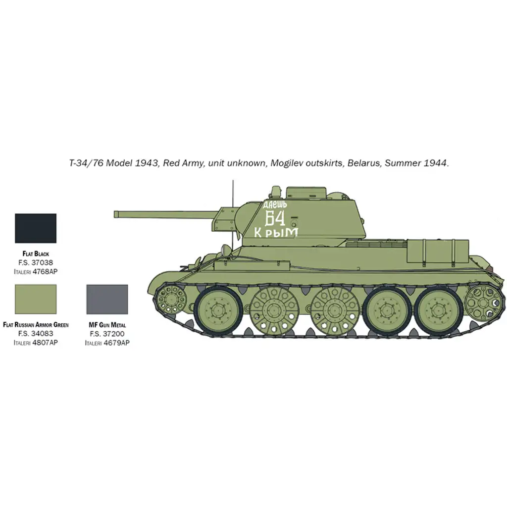 imagen de Italeri 1/72 T-34/76 Modelo 1943 tanque maqueta 5