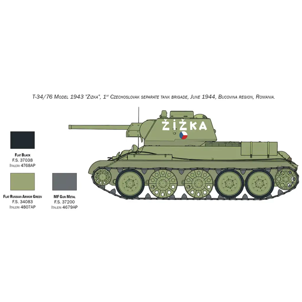 imagen de Italeri 1/72 T-34/76 Modelo 1943 tanque maqueta 7