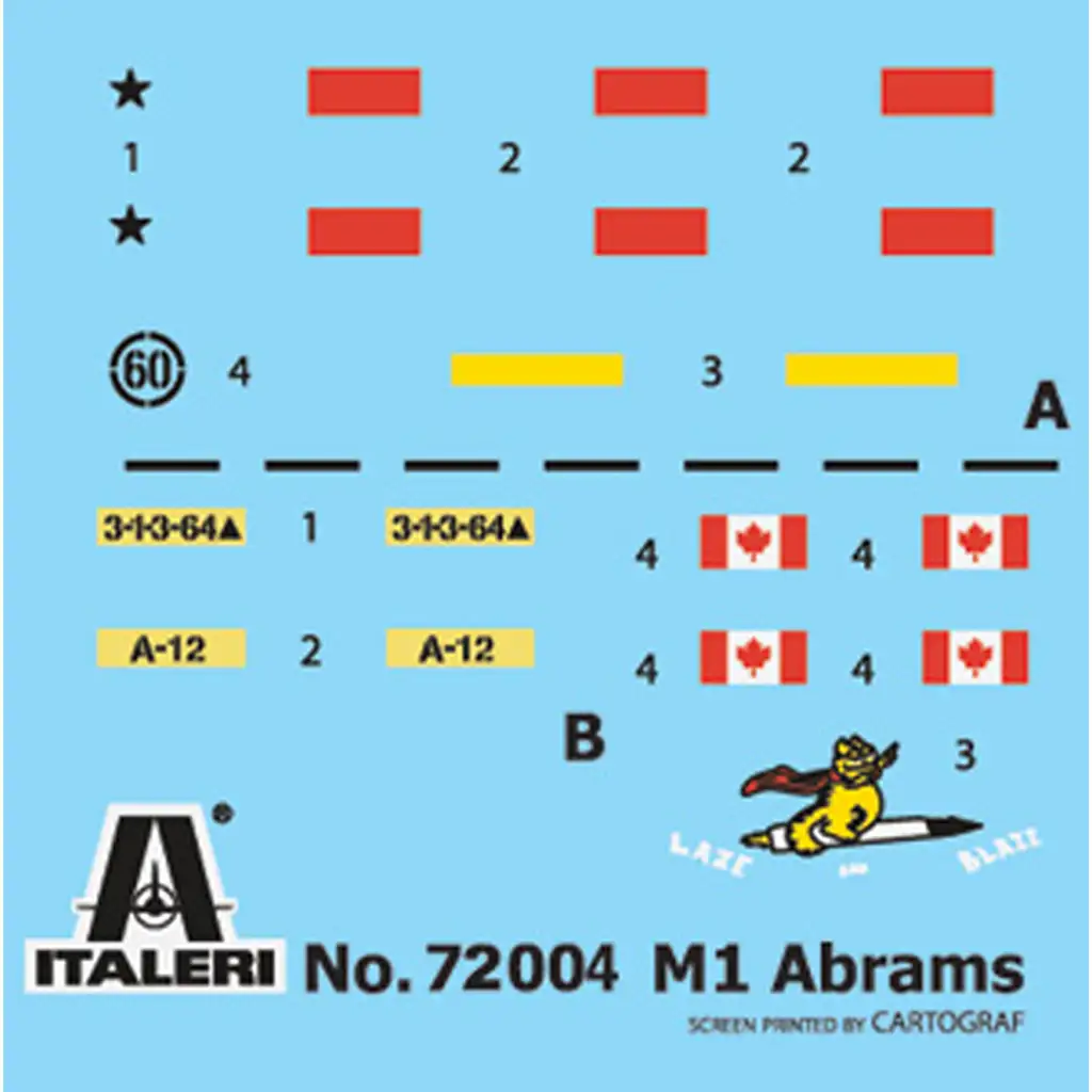 imagen de Italeri 1/72 tanque M1 Abrams maqueta set 2