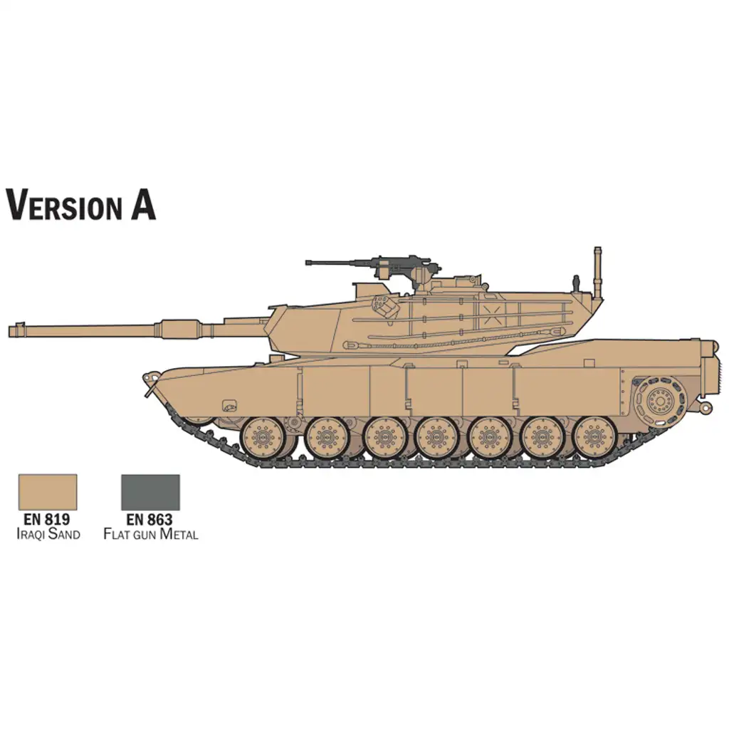 imagen de Italeri 1/72 tanque M1 Abrams maqueta set 3