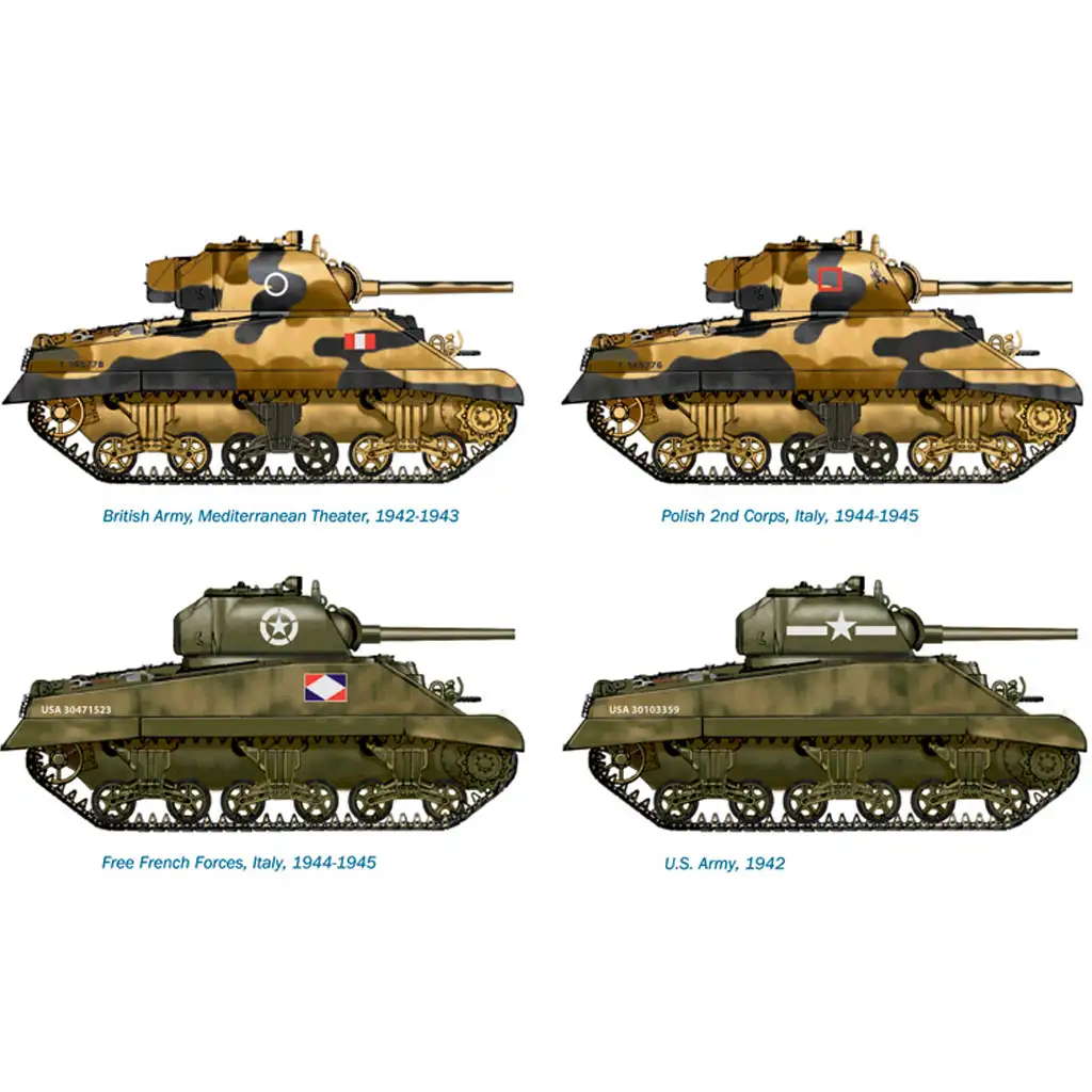 imagen de Italeri 1/72 tanque M4A2 Sherman III set de maquetas de 2 piezas 3
