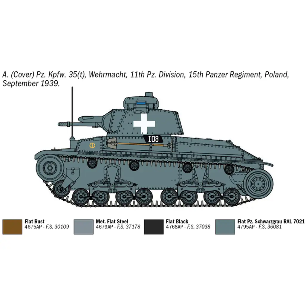 imagen de Italeri 1/72 tanque Pz. Kpfw. 35(t) maqueta 3