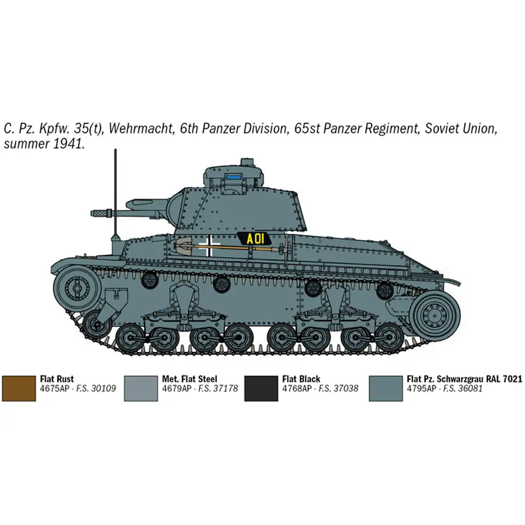 imagen de Italeri 1/72 tanque Pz. Kpfw. 35(t) maqueta 5