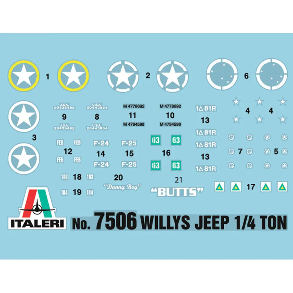 imagen de Italeri 1/72 Willys Jeep 1/4 tonelada 4x4 vehículos militares set de maquetas de 2 piezas 2