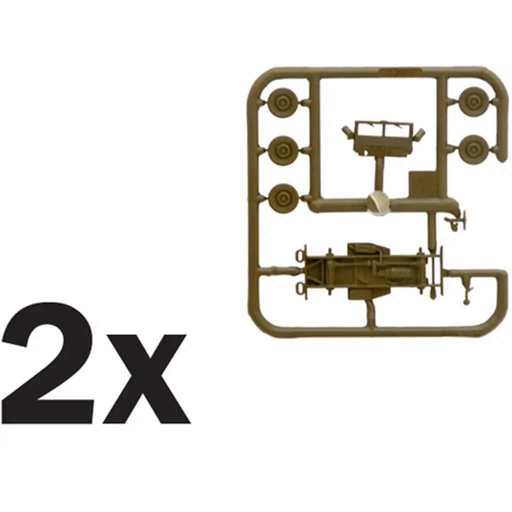 imagen de Italeri 1/72 Willys Jeep 1/4 tonelada 4x4 vehículos militares set de maquetas de 2 piezas 4