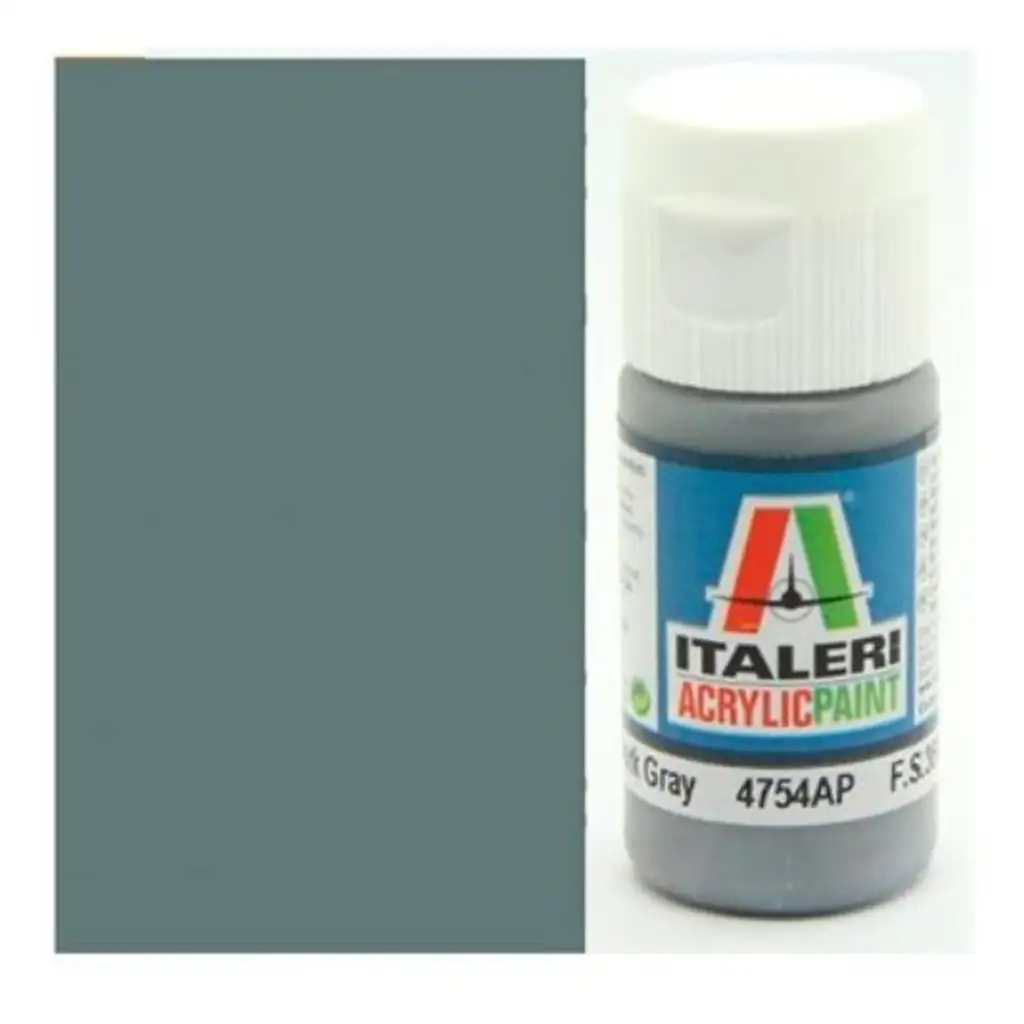 imagen de Italeri Flat Dark Gray (4754AP) - Pintura acrílica mate gris oscuro 20ml 1