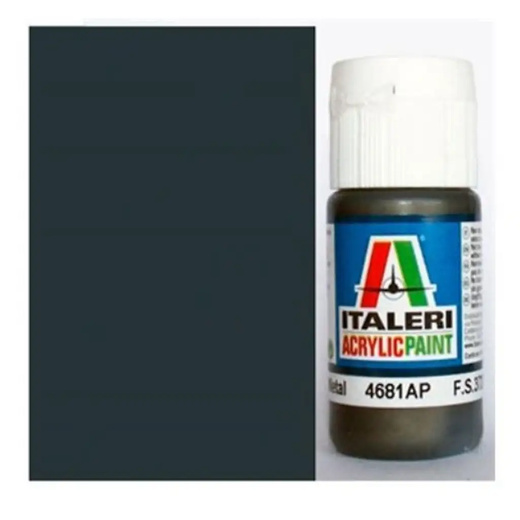 imagen de Italeri Flat Gun Metal (4681AP) - Pintura acrílica metálica mate 20ml 1