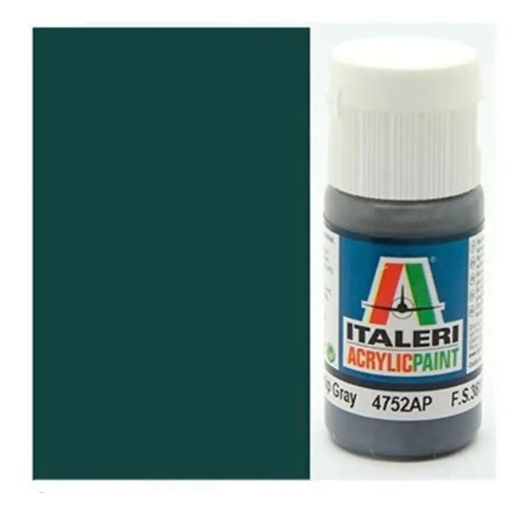 imagen de Italeri Flat Gunship Gray (4752AP) - Pintura acrílica gris mate para modelo de barco de guerra 20ml 1
