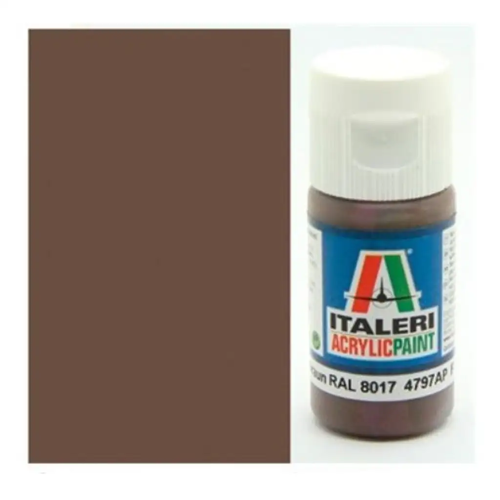 imagen de Italeri Flat Pz. Schokobraun RAL 8017 (4797AP) – Pintura acrílica mate color marrón chocolate 20ml 1