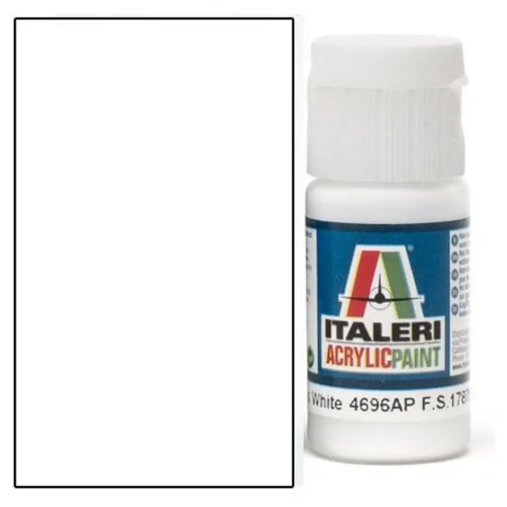 imagen de Italeri Gloss White (4696AP) - Pintura acrílica blanca brillante 20ml 1