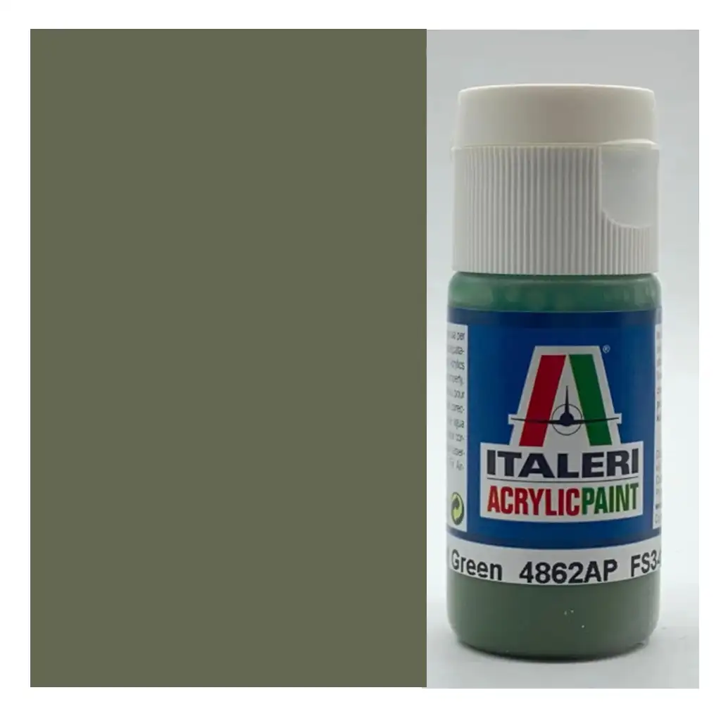 imagen de Italeri Verde Mate (4862AP) - Pintura acrílica verde mate 20ml 1