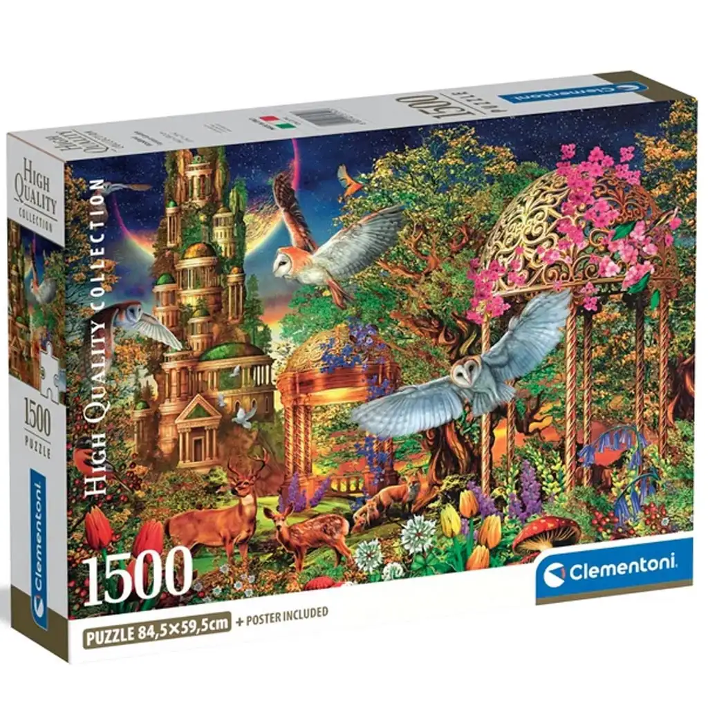 imagen de Jardín de fantasía del bosque 1500 piezas HQC rompecabezas - Clementoni 1