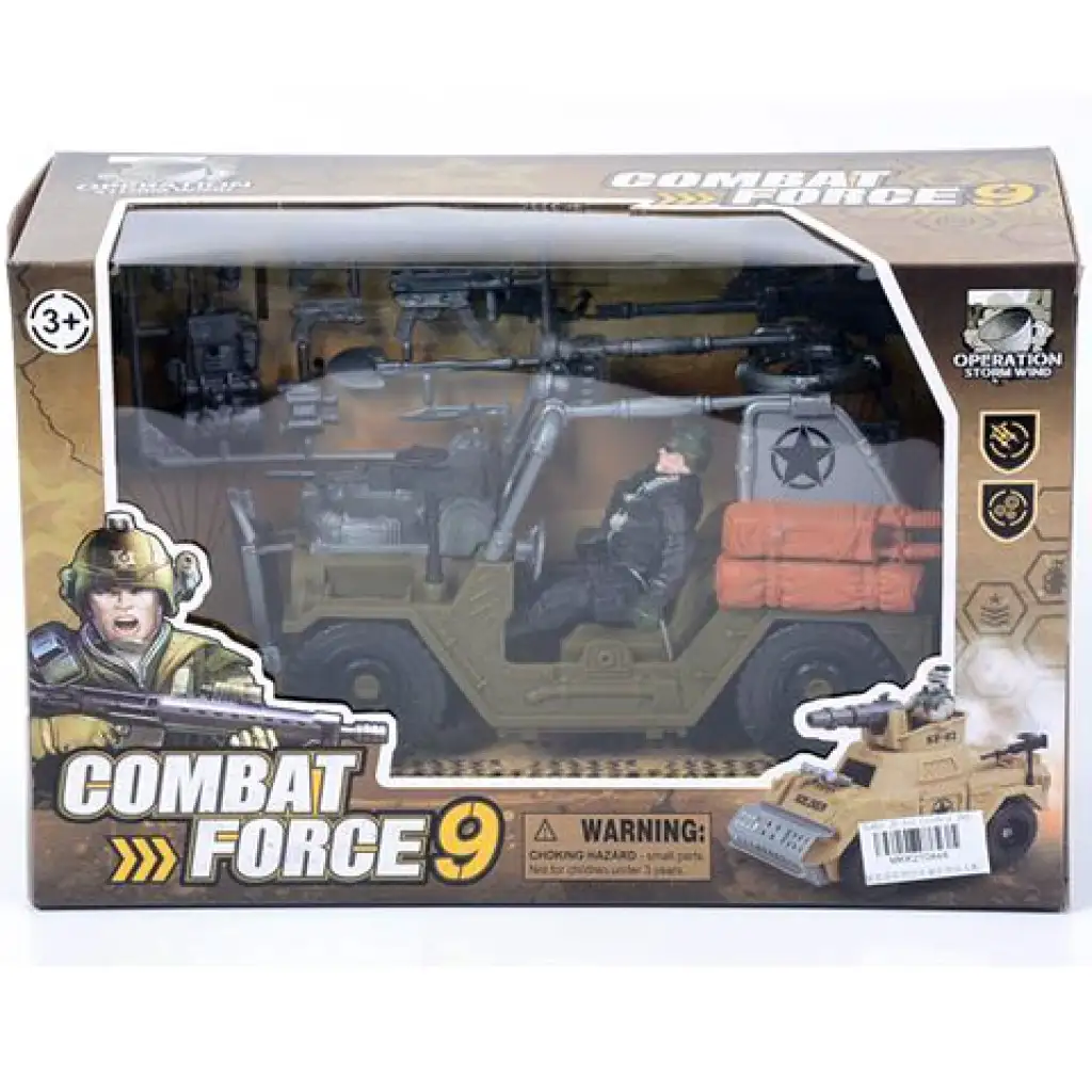 imagen de Jeep militar con armas y soldado 1