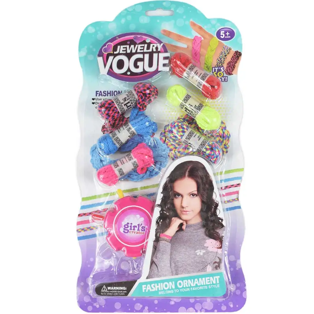 imagen de Joyas Vouge: kit de fabricación de pulseras de amistad DIY con hilos de colores 1
