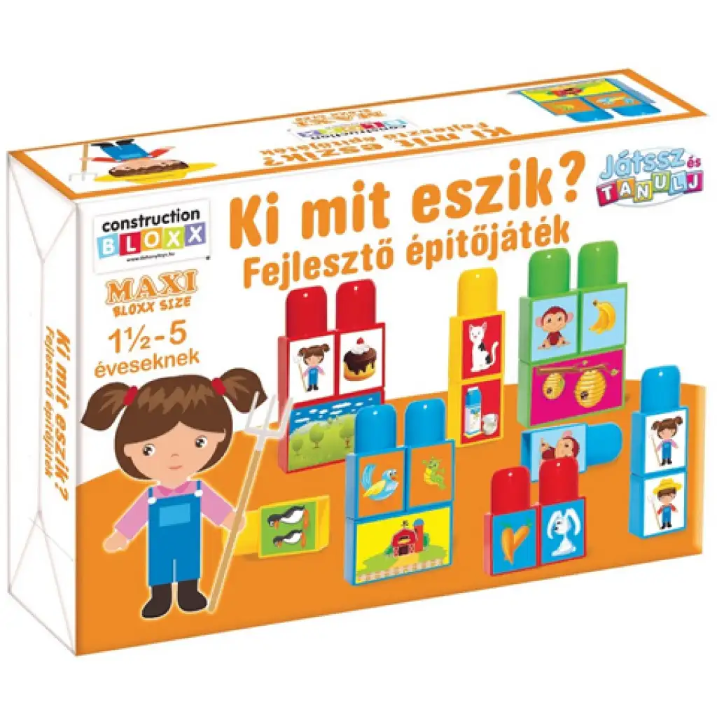 imagen de ¡Juega y aprende!: ¿Quién come qué? Juego de construcción educativo - D-Toys 1