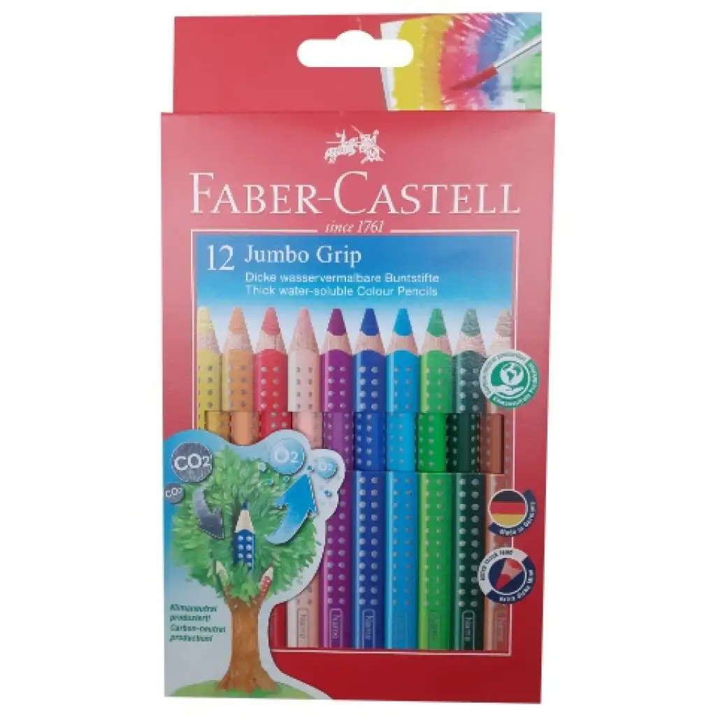imagen de Juego de 12 lápices de colores Jumbo - Faber-Castell 1