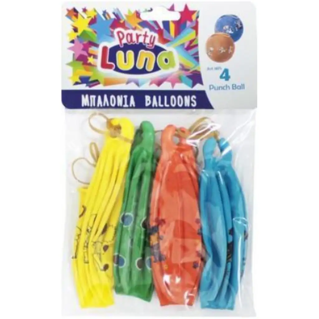 imagen de Juego de 4 globos Punch Ball para fiesta 1