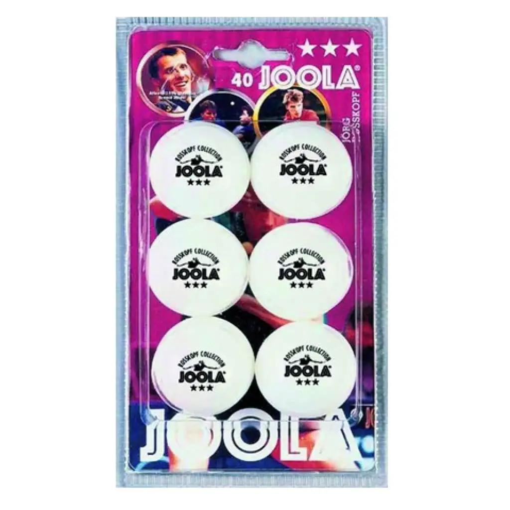 imagen de Juego de 6 pelotas de ping pong blancas Joola 1