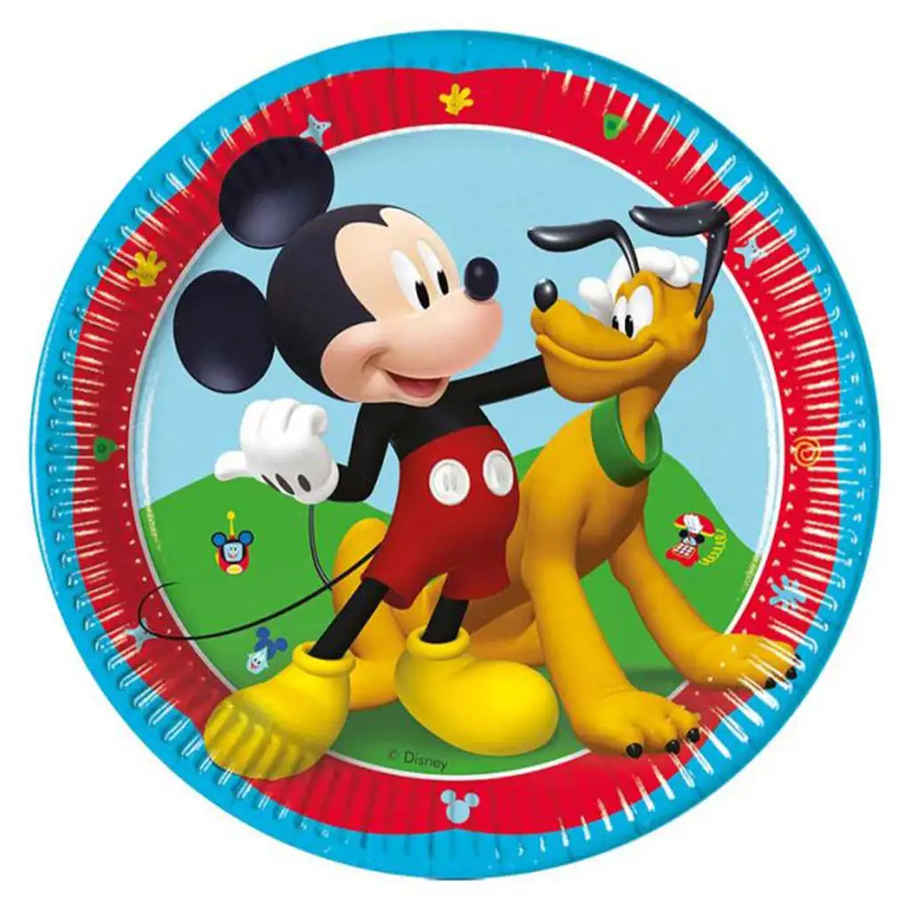 imagen de Juego de 8 platos de papel de Disney Mickey Mouse de 20 cm 1