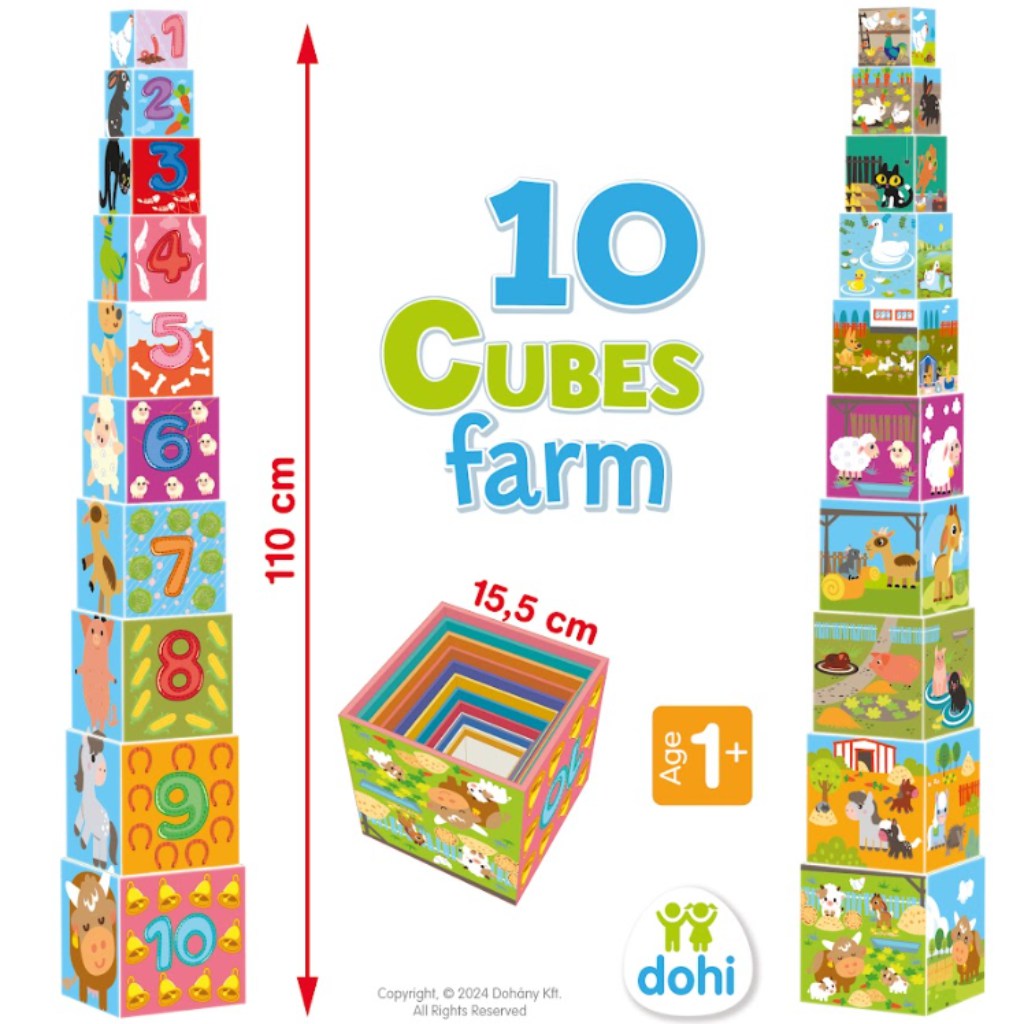 imagen de Juego de apilamiento 10 Cube - Granja 3