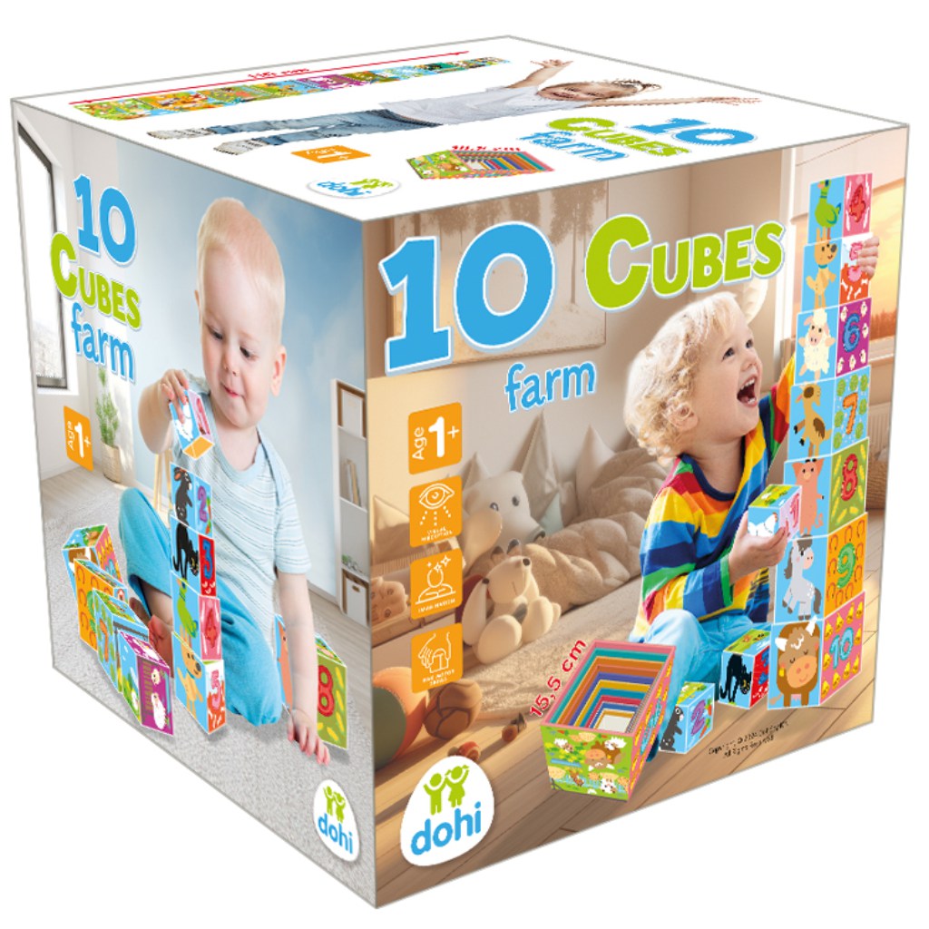 imagen de Juego de apilamiento 10 Cube - Granja 1