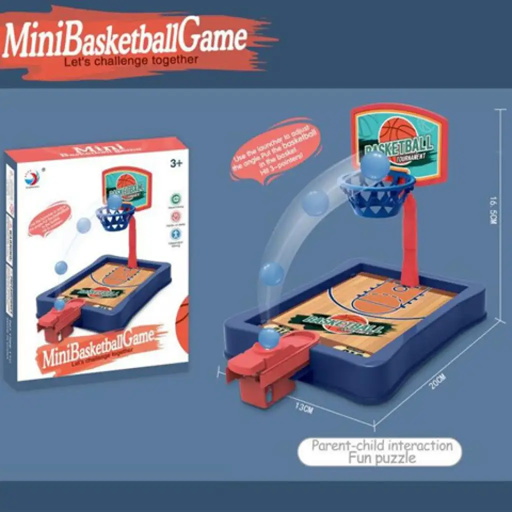 imagen de Juego de baloncesto de mesa con aro 13x20x16,5cm 2