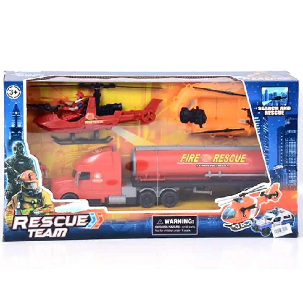 imagen de Juego de bomberos Rescue Team con bote inflable 1