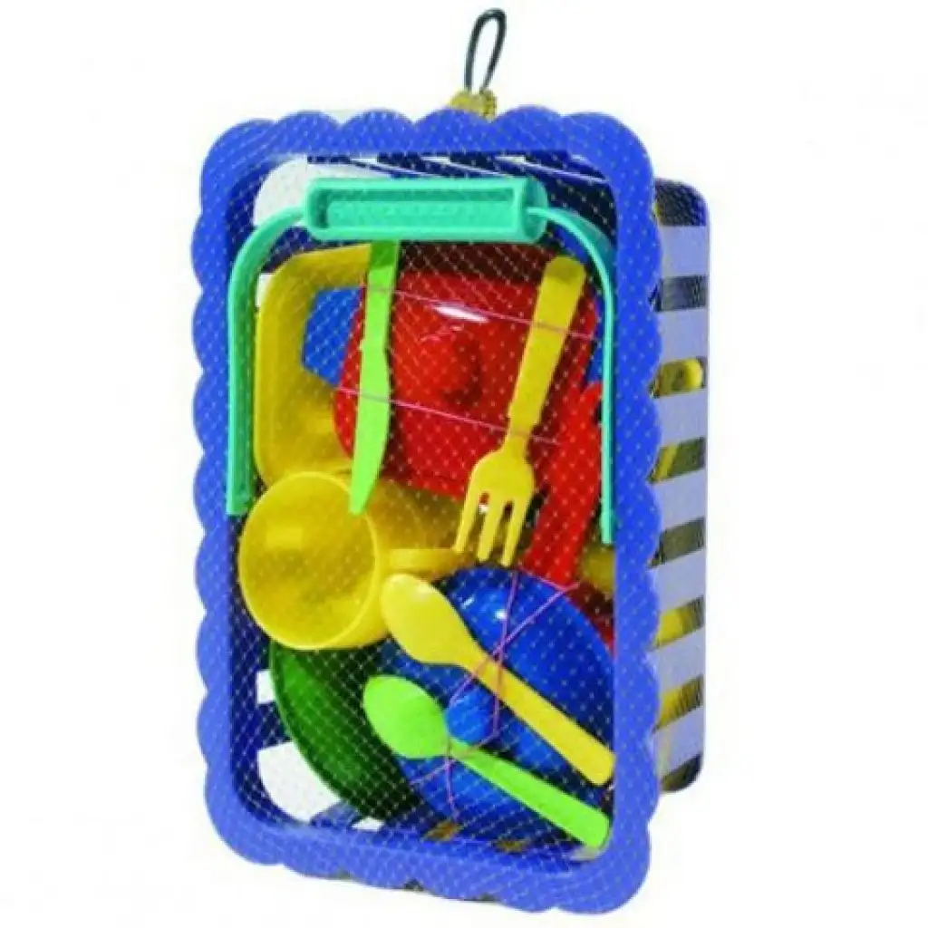 imagen de Juego de cocina con cacerolas en cesta - D-Toys 1