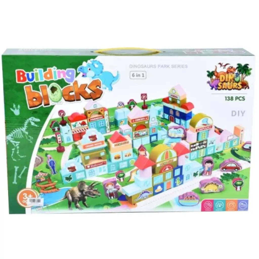 imagen de Juego de construcción de dinosaurios 138 piezas 1