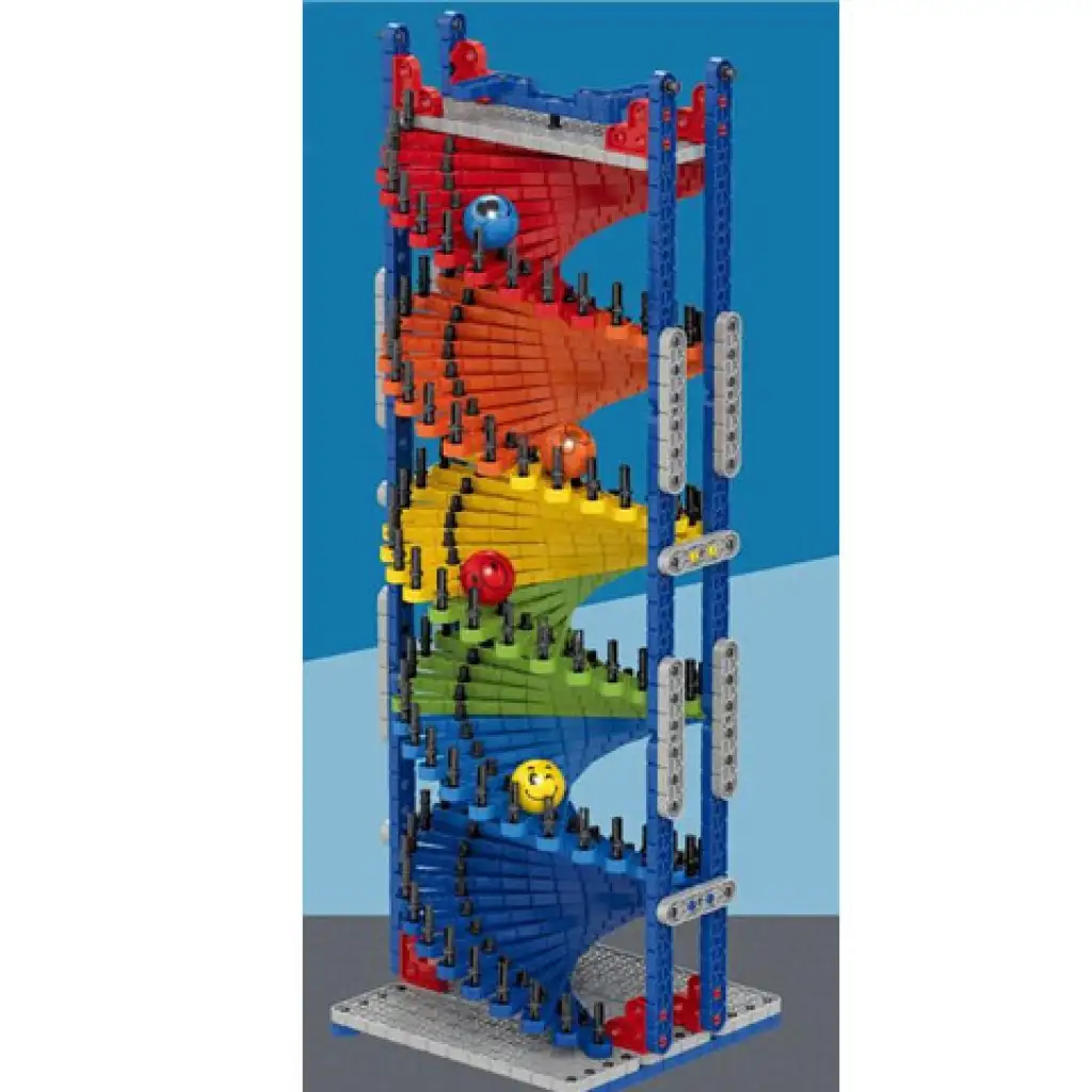 imagen de Juego de construcción de pista en espiral de colores arcoíris 500 piezas 1