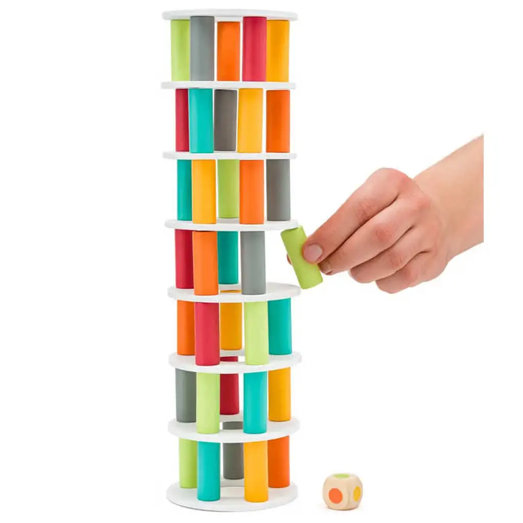 imagen de Juego de construcción de torre inclinada Pisa de madera 45 piezas - Woodyland 2