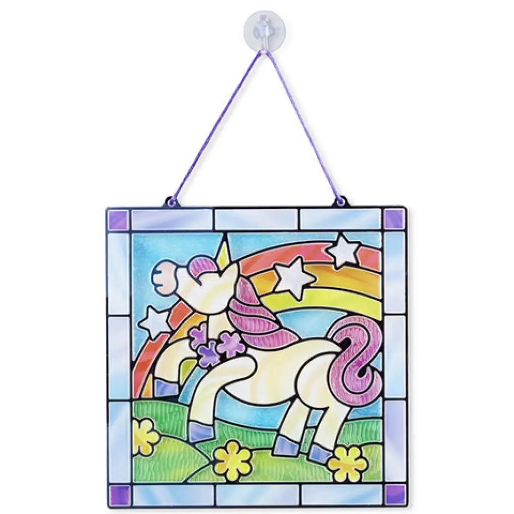 imagen de Juego de creación de vitrales de unicornio - Melissa & Doug 1
